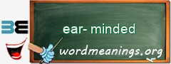 WordMeaning blackboard for ear-minded